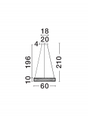 Suspensie moderna led 46W ARIETTA 9333081 Novaluce