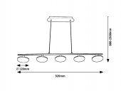 Suspensie moderna led 5 becuri 24W MADI 72240 Rabalux