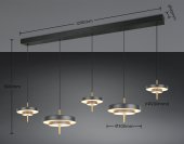 Suspensie moderna led 50W dimabil KEATON 340210580 Trio