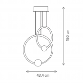 Suspensie moderna led 50W LIV 142039 Klausen