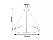 Suspensie moderna led 55W cu telecomanda BELIZA 72344 Rabalux