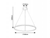 Suspensie moderna led 55W cu telecomanda BELIZA 72347 Rabalux