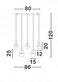 Suspensie moderna LED 58W EGNA 9009281 NOVA LUCE