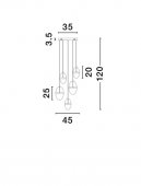 Suspensie moderna LED 59W EGNA 9009280 NOVA LUCE