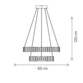 Suspensie moderna led 60W PIANO KL142091 Klausen