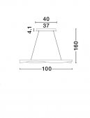 Suspensie moderna LED 62W RADON 9186949 NOVA LUCE