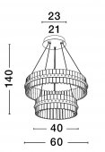 Suspensie moderna LED 67W KEZO 9019735 NOVA LUCE