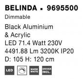 Suspensie moderna LED 71.4W BELINDA 9695500 NOVA LUCE