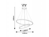 Suspensie moderna led 75W cu telecomanda BELIZA 72345 Rabalux