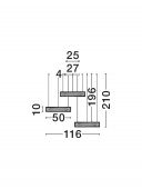 Suspensie moderna led 129W ARIETTA 9333082 Novaluce