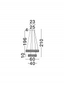 Suspensie moderna led 80W ARIETTA 9333089 Novaluce