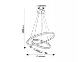 Suspensie moderna led 80W cu telecomanda ISAURE 72305 Rabalux
