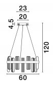 Suspensie moderna LED 81W ARGO 9756714 NOVA LUCE