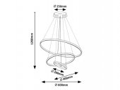 Suspensie moderna led 90W cu telecomanda BELIZA 72349 Rabalux