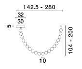 Suspensie moderna LED 91W IFOS 9186812 NOVA LUCE