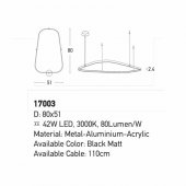 Suspensie moderna LED SMD 42W 17003 Zambelis