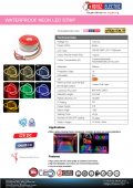 Tub flexibil led 8W/ml 12V IP65 NEOLED SLIM-GALBEN Horoz