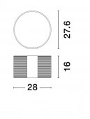 Veioza 1 bec led 14W VALENTIN 9030637 Nova Luce