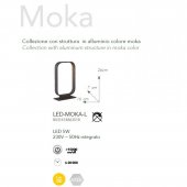 Veioza moderna led 5W LED-MOKA-L Luce Ambiente