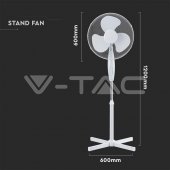 Ventilator cu picior 40W 3 trepte VT-4016-3 V-TAC