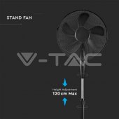 Ventilator cu picior 55W 3 trepte VT-5016-5 V-TAC